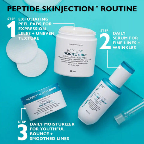 Peptide Skinjection Exfoliating Peel Pads|60 Pads